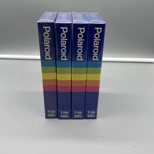 SEALED Lot of 4 Polaroid Supercolor Plus Blank Videocassette VHS Tape T-120